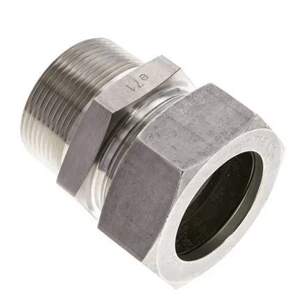 1 1/2” NPT Male x 42L Stainless steel Straight Cutting Ring 160 Bar DIN 2353