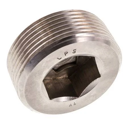 1 1/2” Stainless steel Closing plug with Inner Hex without collar 40 Bar