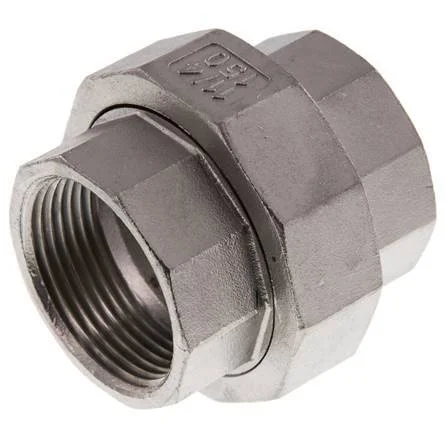 1 1/4” NPT Stainless steel Double Nipple 3-pieces with Conically sealing 16 Bar