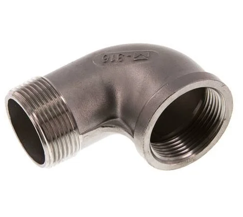 1 1/4” NPT x 1 1/4” NPT F/M Stainless steel 90 deg Elbow Fitting 16 Bar