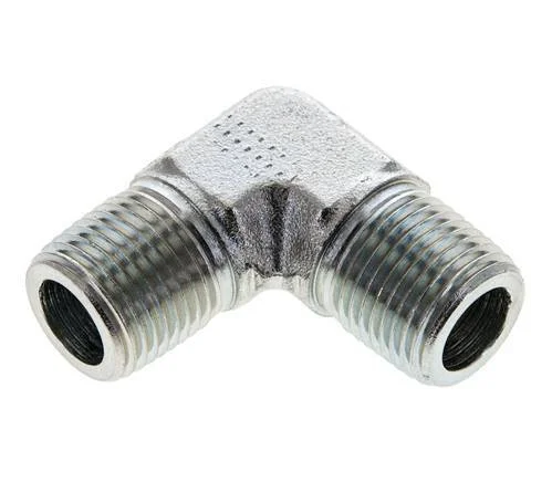1/2” NPT Male Zinc plated Steel 90 deg Elbow Fitting 225 Bar – Hydraulic