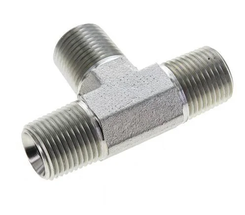 1/2” NPT Male Zinc plated Steel Tee 210 Bar – Hydraulic
