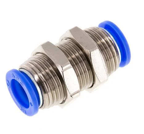 1/2” Push-in Fitting Brass/PBT NBR Bulkhead