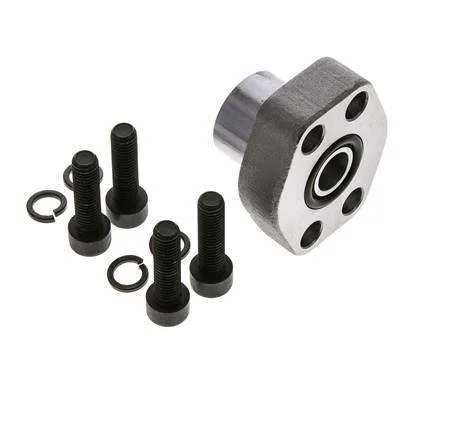 1/2” SAE Flange 6000 PSI Plain Steel with G3/8” Female Threads ISO 6162-2