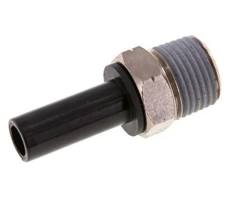 1/2” x 1/2” NPT Plug-in Fitting with Male Threads Brass/PBT NBR
