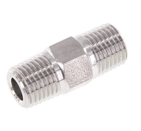 1/4” NPT Stainless steel Double Nipple 275 Bar – Hydraulic