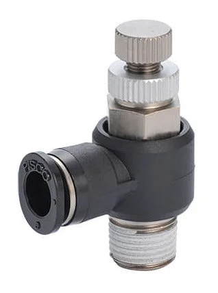 1/8″ – M5 Meter-In Low Cracking Pressure Elbow Flow Control Valve