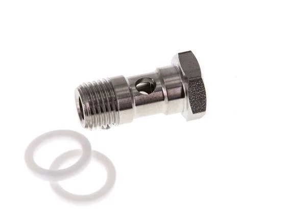 1-way Stainless Steel Banjo Bolt with G1/4” Male Threads PTFE