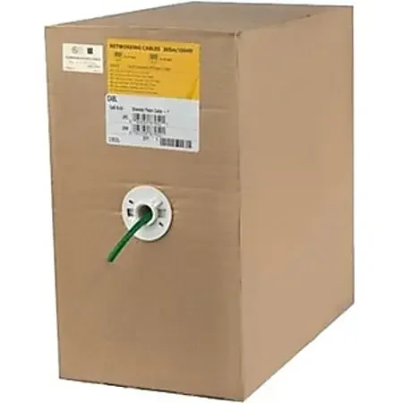 1000 ft Bulk Cat6 Ethernet Cable – Stranded – CM-Rated for In-Wall Use – Cat 6 UTP Patch Cable – Green