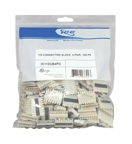 110 CONNECTING BLOCK- 4-PAIR- 100 PK ICC-IC110CB4PC