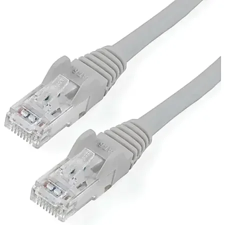 12ft Gray Cat6 Patch Cable with Snagless RJ45 Connectors – Cat6 Ethernet Cable – 12 ft Cat6 UTP Cable – N6PATCH12GR