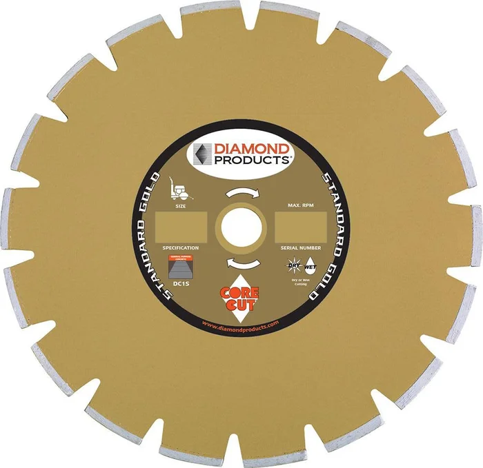 14 In. x .125 In. x 1 In. Standard Gold Dry Walk Behind Blade 11190