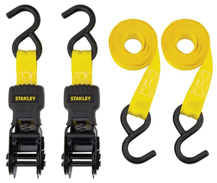 1in x 10′ Ratchet Straps 1500 Lb Break Strength 2pk S1002