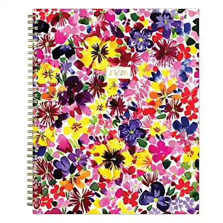 2025-2026 Blue Sky Travel Write Draw Lima Flowers Weekly/Monthly Academic Planning Calendar, 8-1/2″ x 11″, July 2025 to June 2026, 153052