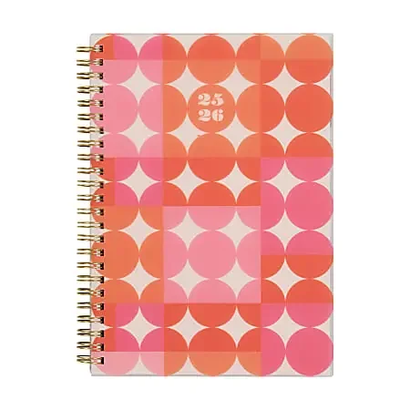 2025-2026 Organized by Happy Planner Monthly/Weekly Small Happy Planner, 5-7/16″ x 8-5/16″, Riso Pop, July 2025 To June 2026, PT0008S009