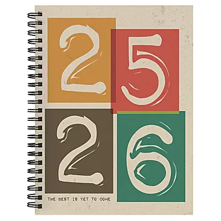 2025-2026 TF Publishing Medium Weekly/Monthly Planner, 6-1/2” x 8”, Stamp, July 2025 To June 2026