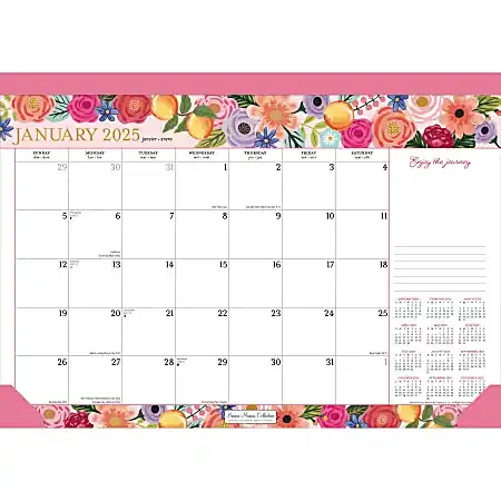 2025 BrownTrout Bonnie Marcus Monthly Desk Pad Calendar, 17″ x 12″, Family and Children, January to December 2025, 9781975479428
