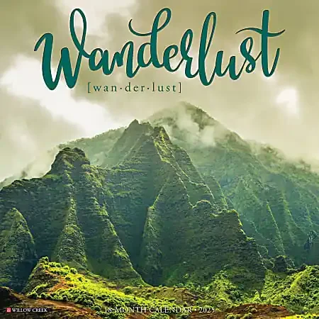 2025 Willow Creek Press Wall Calendar, 12” x 12”, Wanderlust, January 2025 To December 2025, 45275