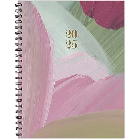 2025 Willow Creek Press Weekly/Monthly Softcover Planner, 8-1/2” x 11”, Abstract Art, January To December, 47347