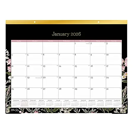 2026 Blue Sky Monthly Desk Pad Calendar, 17″ x 11″, Mimi Pink, January To December, 148629
