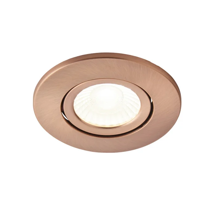 3pk Antique Copper Tiltable Firerated LED Downlight 5W 4000K IP65
