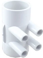 4 Port Manifold 2 Inch Slip x Slip 3/4 Smooth Barb 21027-040-100