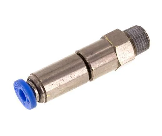 4mm & R1/8” Quick Swivel Joint Push-In-Male Threads Nickel-Plated Brass/PBT NBR Rotatable