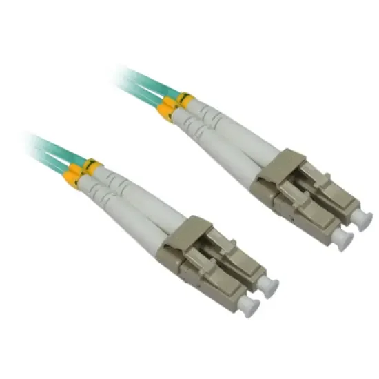 4Xem 10M Aqua Multimode Lc To Lc 50/125 Duplex Fiber Optic Patch Cable