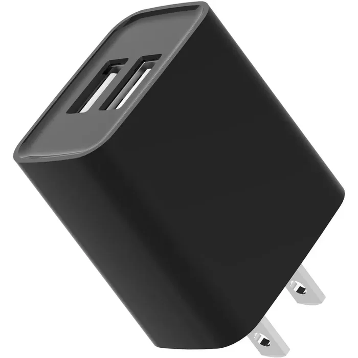 4XEM 12W Dual USB-A Wall Charger – Black
