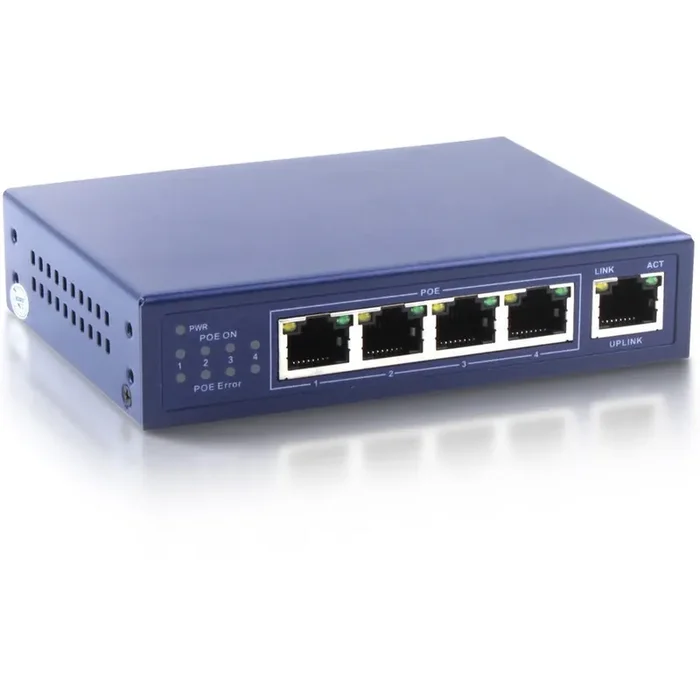 4Xem 4-Port Poe 10/100Mbps Ethernet Switch