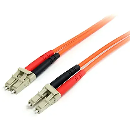 5m Fiber Optic Cable – Multimode Duplex 62.5/125 LSZH Fiber Jumper Cord – LC/LC – Connect fiber network devices – FIBLCLC5