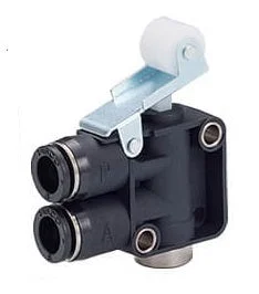 6mm Normally Open Open-Air Exhaust Roller Type 3/2-Way Mechanical Valve