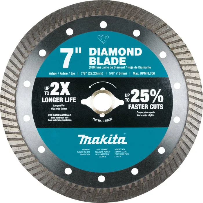 7in Diamond Blade Turbo Hard Material E-02630