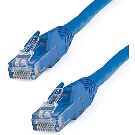 8 ft Blue Cat6 Cable with Snagless RJ45 Connectors – Cat6 Ethernet Cable – 8ft UTP Cat 6 Patch Cable – N6PATCH8BL