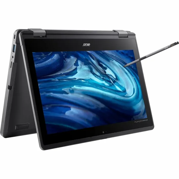 Acer TravelMate Spin B3 B311RN-33 TMB311RN-33-C0JS 11.6″ Touchscreen Convertible 2 in 1 Notebook – WXGA – 1366 x 768 – Intel N100 Quad-core (4 Core) – 4 GB Total RAM – 128 GB SSD – Black