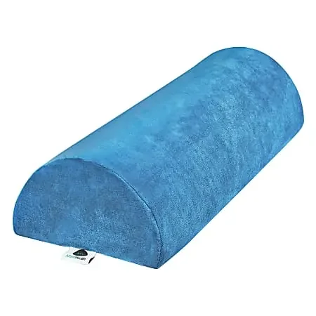 AllSett Health® Large Half-Moon Bolster Foam Pillow, 4-1/2”H x 8”W x 20-1/2”D, Navy Blue
