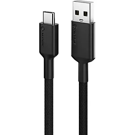 ALOGIC Elements PRO USB-C to USB-A Cable – Male to Male – 1m – USB 2.0 – 3A – 480Mbps – Black – 3.28 ft USB/USB-C Data Transfer Cable – ELPCA201BK