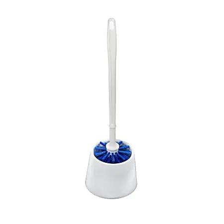 Alpine Economy Toilet Bowl Brushes With Caddies, 16-5/16″ x 4-1/2″, Blue/White, Pack Of 12 Brushes