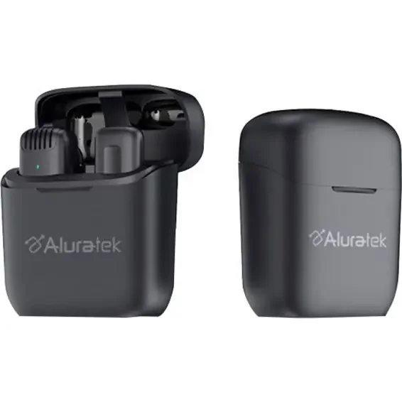 Aluratek AWLML01F Wireless Microphone – Black – Omni-directional – Clip-on, Lapel