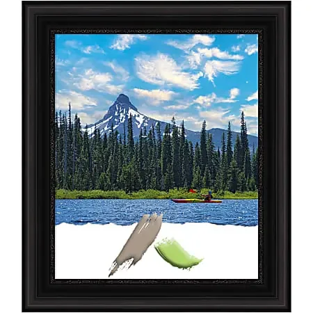 Amanti Art Picture Frame, 26″ x 30″, Matted For 20″ x 24″, Parlor Black