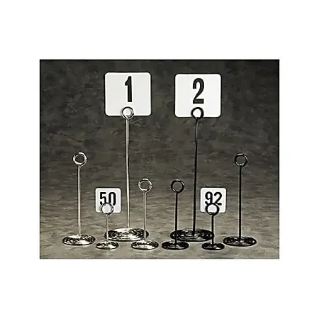 American Metalcraft Swirl-Base Chrome Number Stand, 12″, Silver
