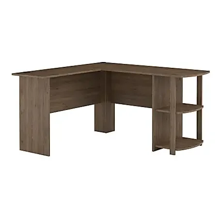 Ameriwood™ Home Dakota 51″W L-Shaped Computer Desk With Bookshelves, Rustic Oak