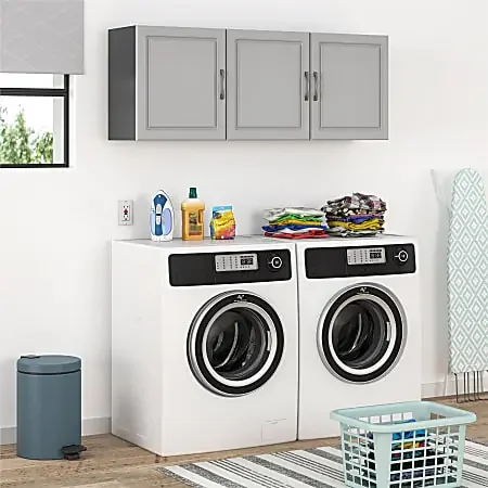 Ameriwood™ Home Kendall 54″ Wall Cabinet, 2 Shelves, Gray