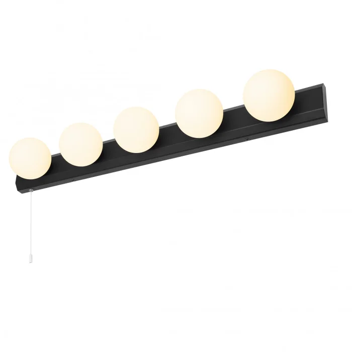 Ara Hollywood Bar 5 Light – Matt Black