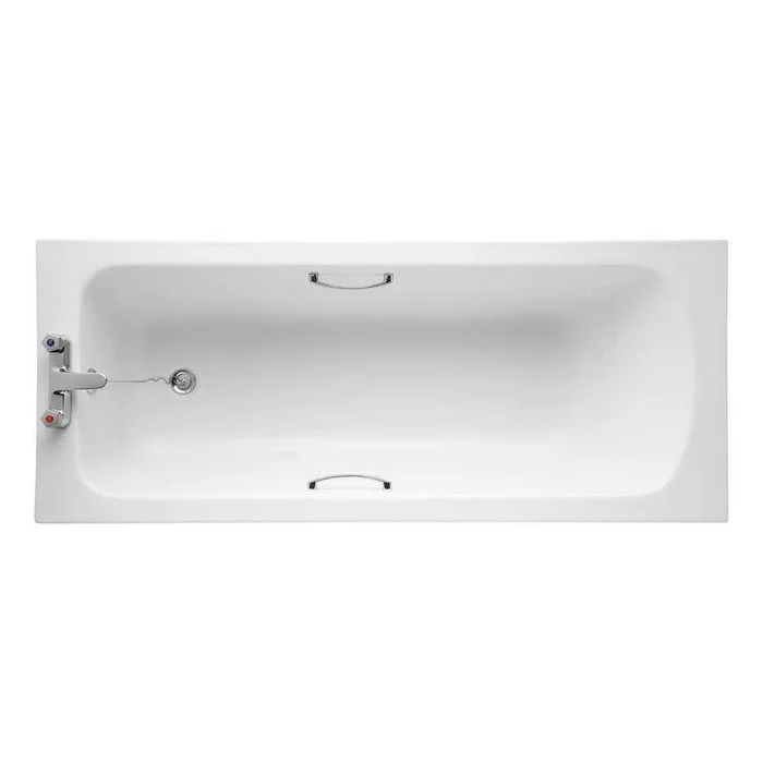 Armitage Shanks 1600mm x 700mm 2 Tap Hole Sandringham 21 Bath with Ha