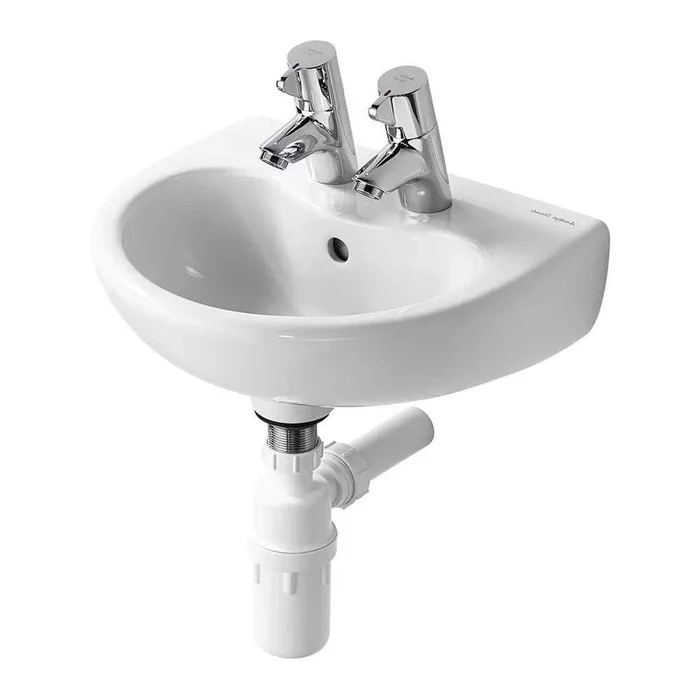 Armitage Shanks 400mm Wide 2 Tap Hole Contour 21 Basin with Overflow –