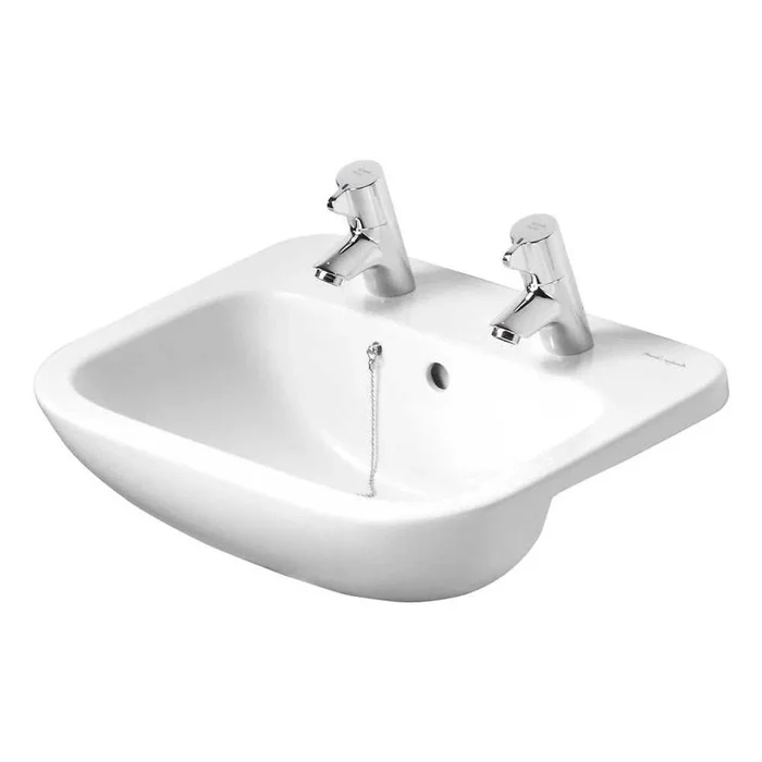 Armitage Shanks 500mm Wide 2 Tap Hole Profile 21 Semi Countertop Basin