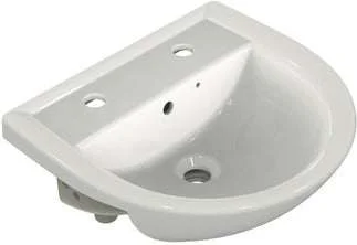 Armitage Shanks 500mm Wide 2 Tap Hole Sandringham 21 Semi-Recessed Bas