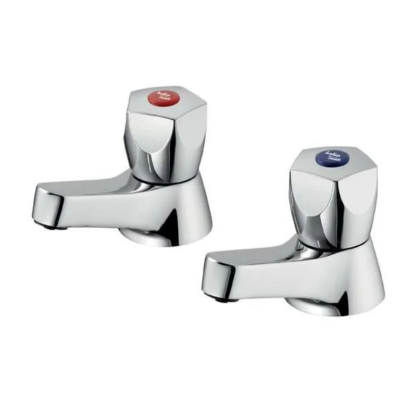 Armitage Shanks Bath Pillar Sandringham 21 Chrome Taps Pair – B9866AA
