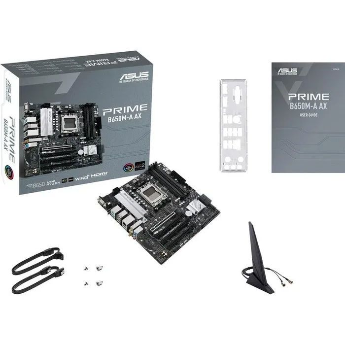Asus Prime B650M-A AX Desktop Motherboard – AMD B650 Chipset – Socket AM5 – Micro ATX